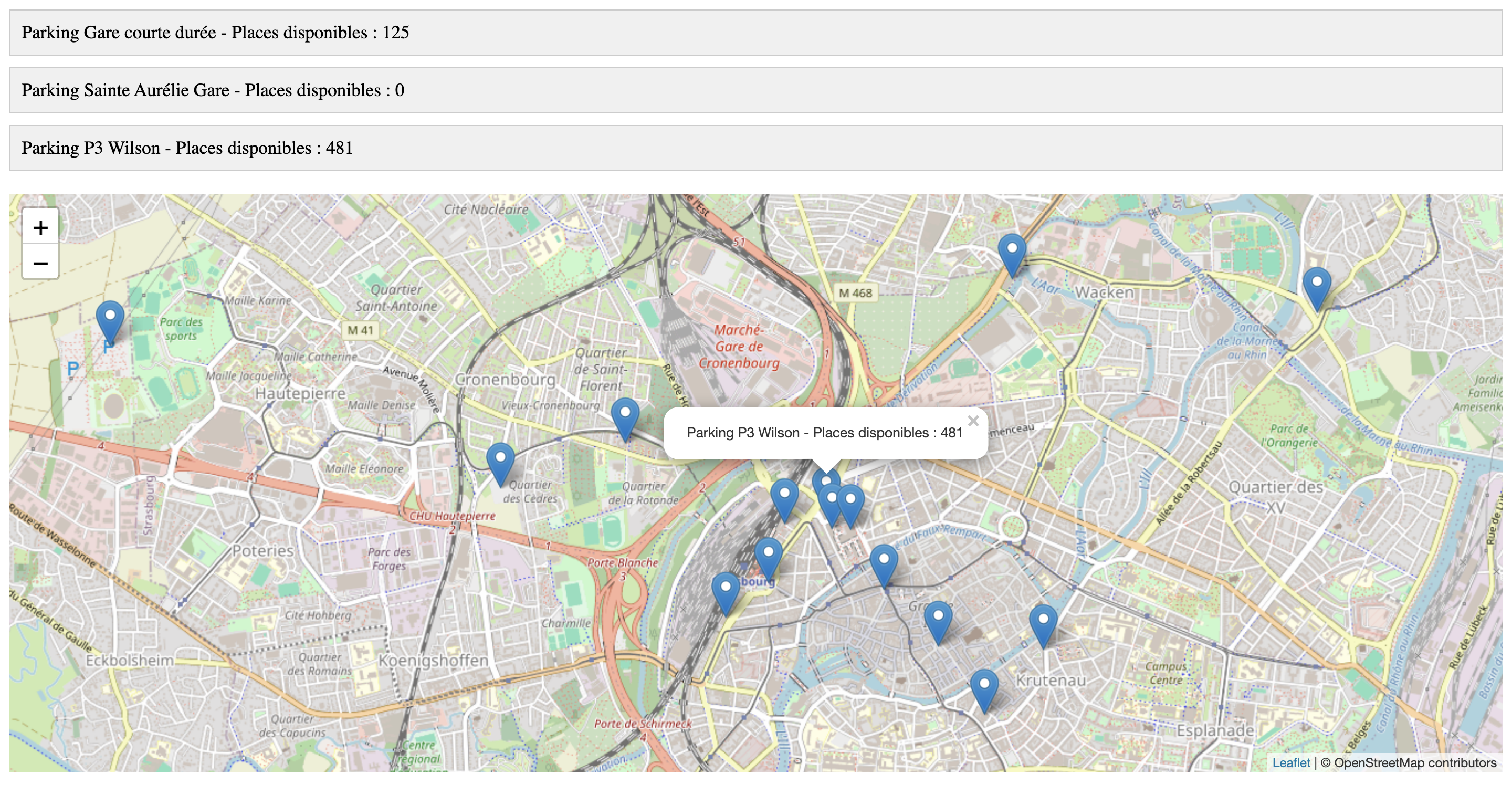 Carte Parking Strasbourg